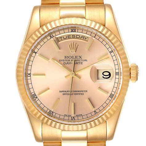 rolex presidential gold model.